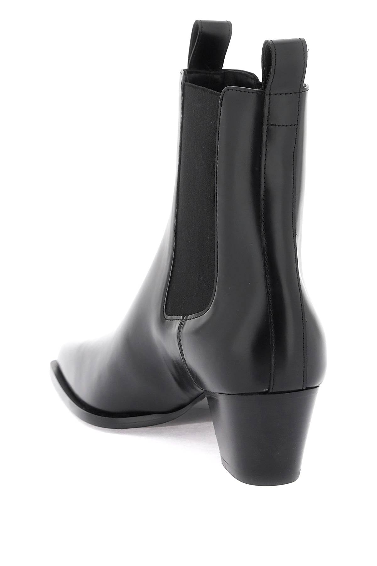 Toteme &#39;The City&#39; 55MM Chelsea Leather Boots Black