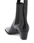 Toteme 'The City' 55MM Chelsea Leather Boots Black