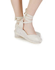 Espadrilles Tori Tie Low 65MM Wedge Cotton Sandals Gold