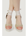 Espadrilles Tori Tie 70MM Low Wedge Cotton Sandals Pink