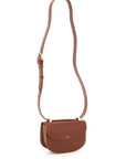 A.P.C. Genève Leather Mini Crossbody Bag Brown