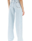 Alessandra Rich Jeans With Studs Light Blue