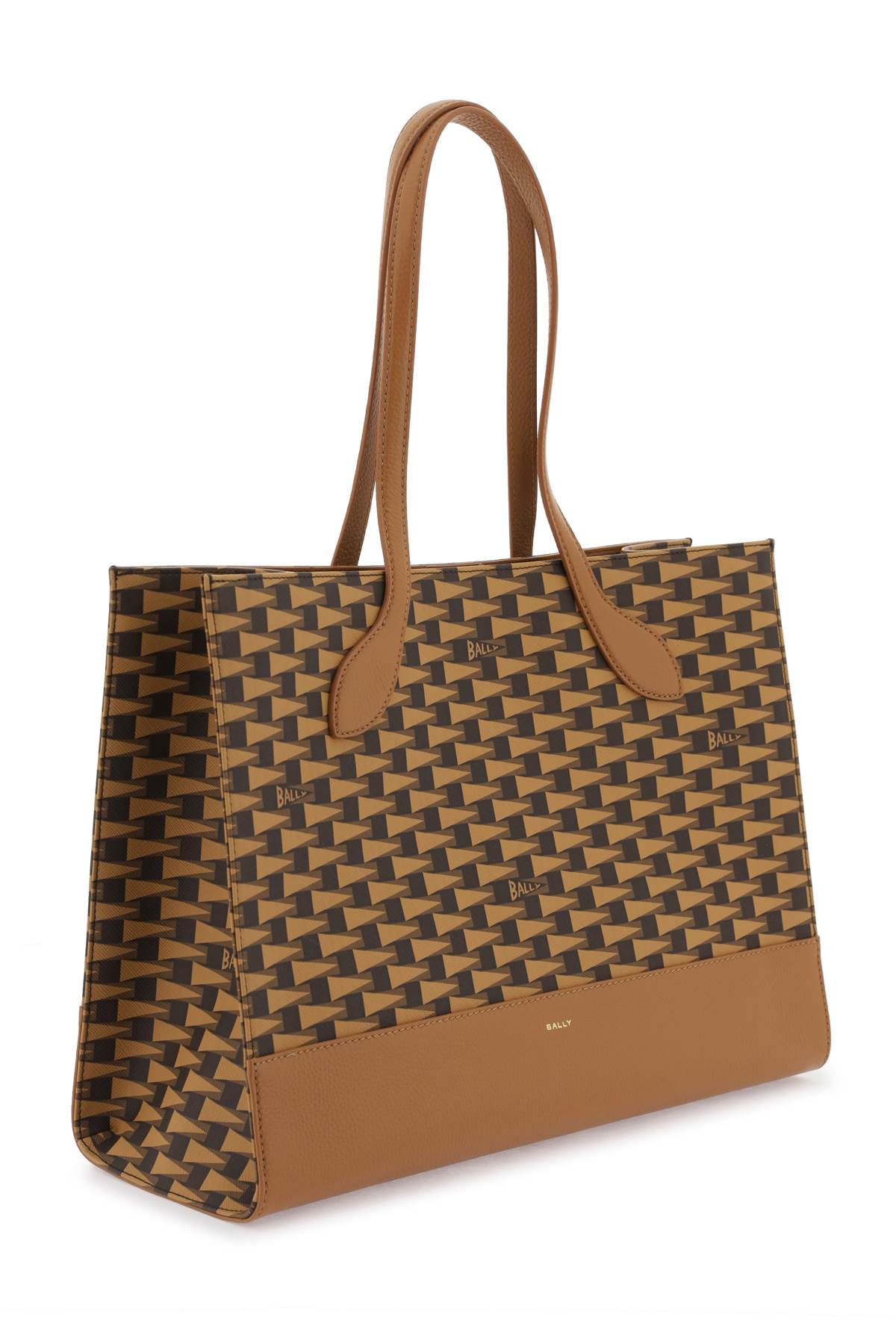 Bally Pennant Motif Coated Canvas Tote Bag