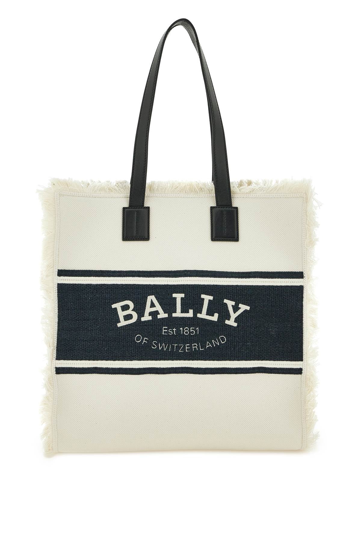 Bally 'Crystalia' Canvas Tote Bag White