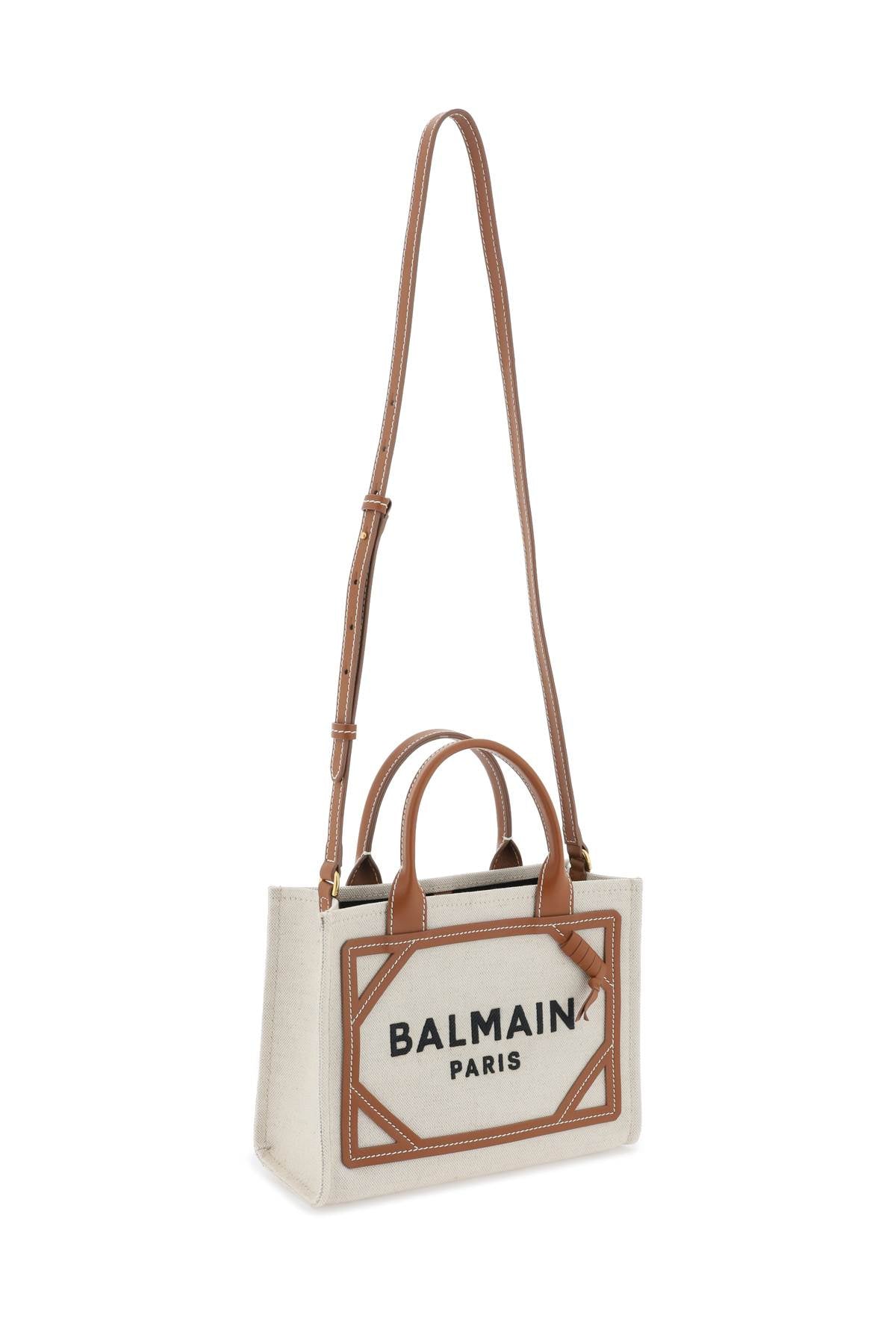 Balmain B-Army Cotton Canvas Tote Bag Cream