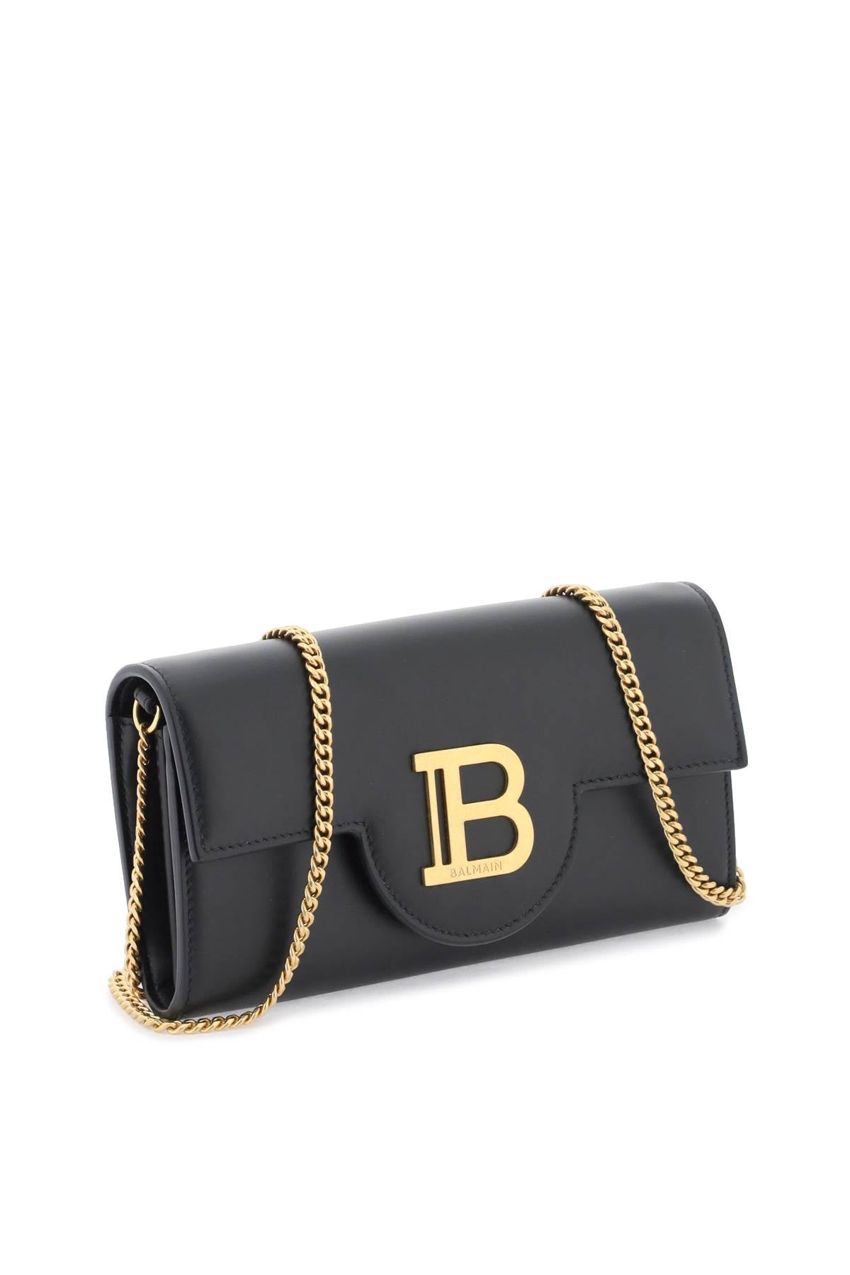 Balmain B-Buzz Crossbody Leather Mini Bag Black
