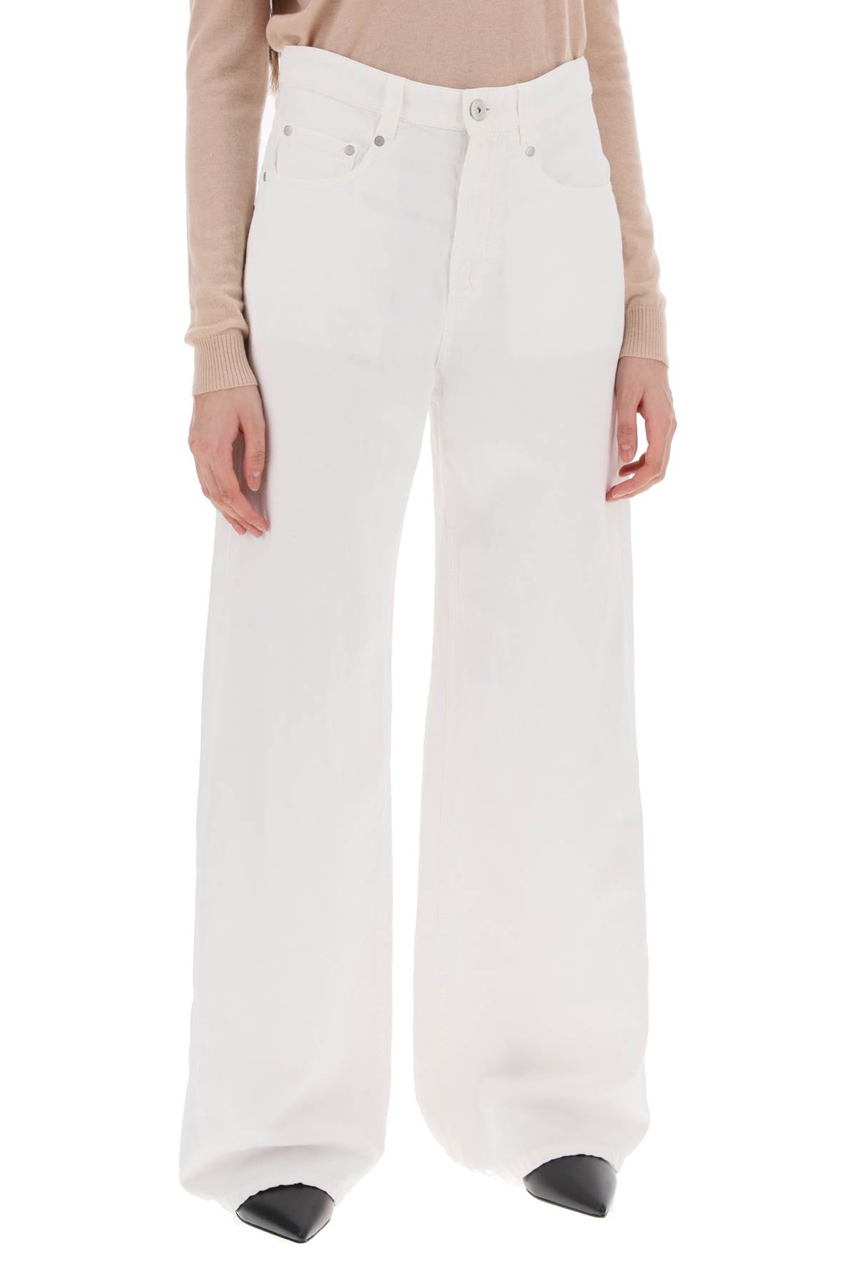 Brunello Cucinelli Cotton And Linen Trousers White