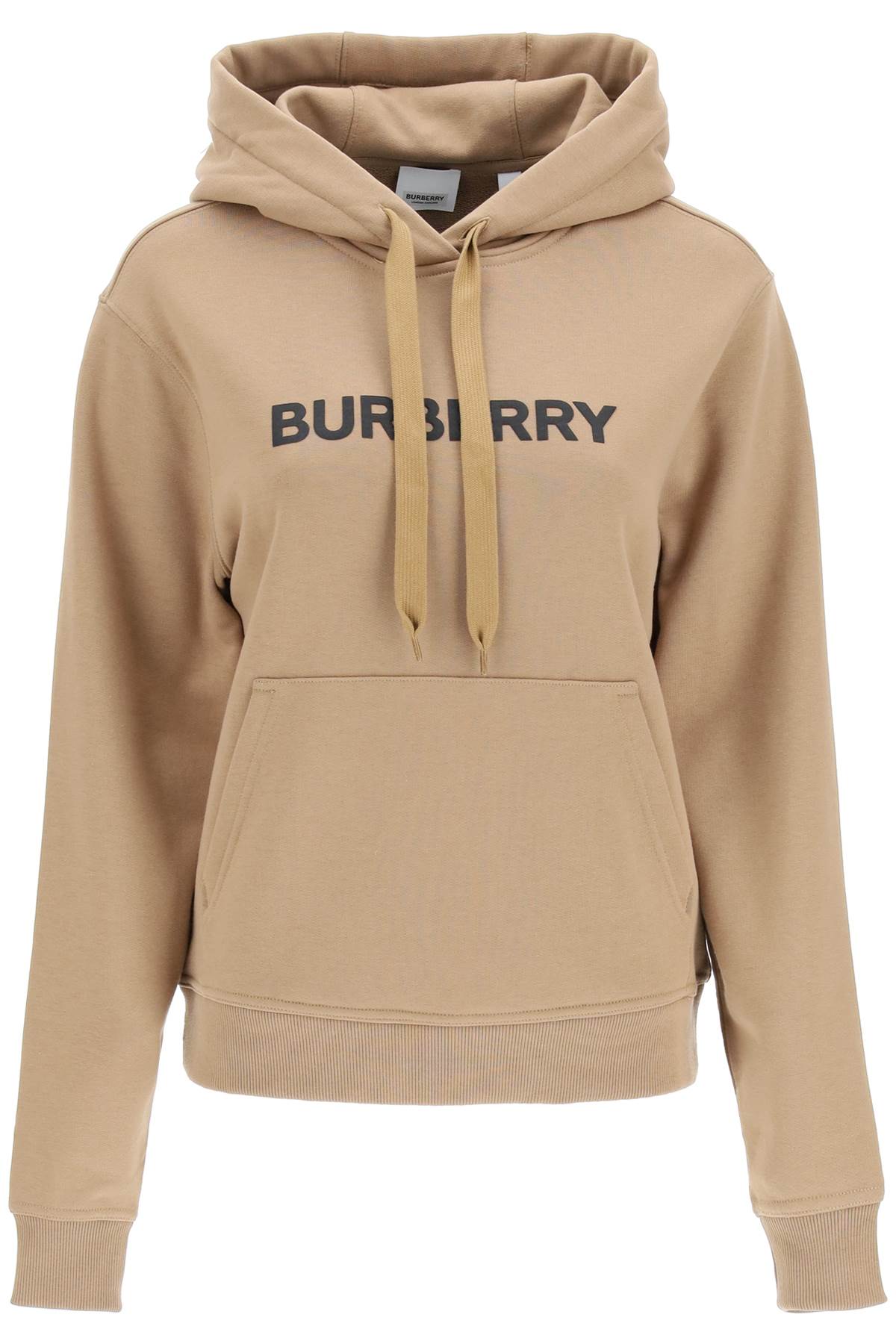 Burberry Poulter Hoodie With Logo Print Beige