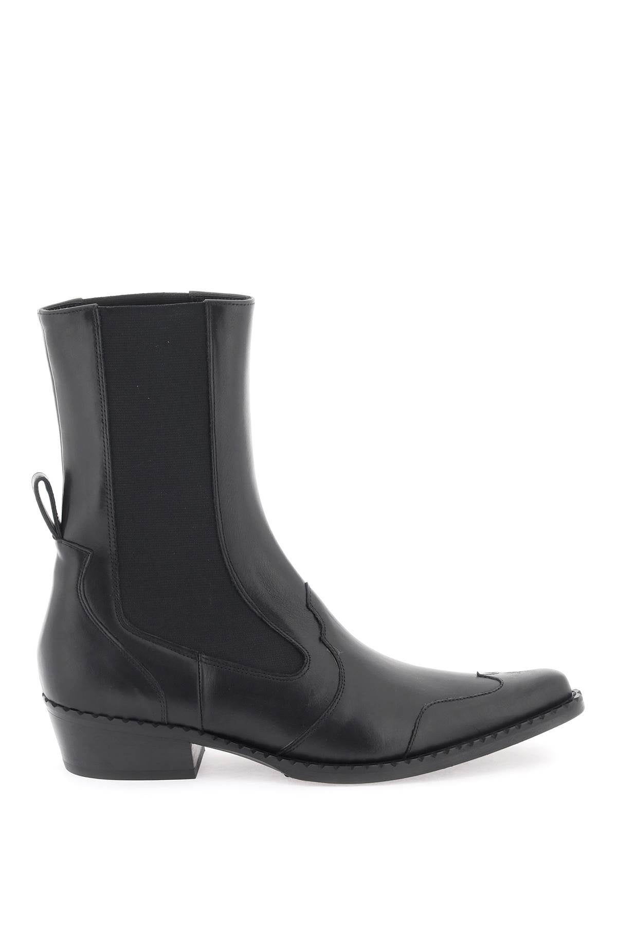 By Far Otis Smooth Leather Chelsea Boots Black