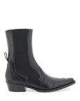 By Far Otis Smooth Leather Chelsea Boots Black