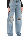 Darkpark Audrey Cargo Jeans With Rips Light Blue