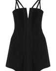 Dion Lee Fork Nylon Mini Dress Black