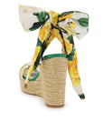 Dolce & Gabbana Floral Espadrilles Wedge Sandals