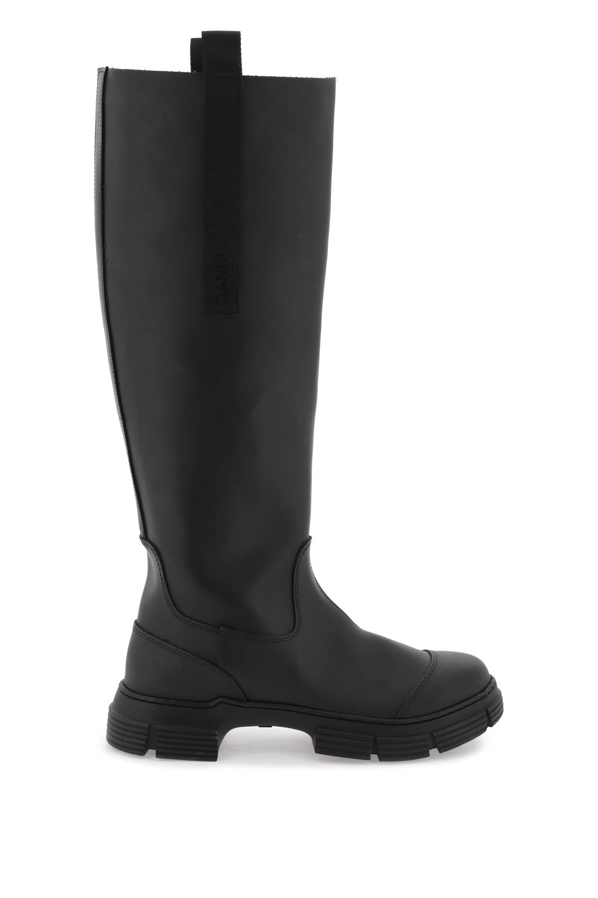 Ganni Recycled Rubber Country Boots Black