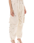 Isabel Marant 'Elore' Cargo Cotton Pants Cream