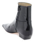 Khaite Marfa Ankle Leather Boots Black