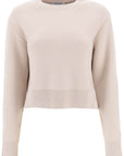 Lanvin Wool And Cashmere Cropped Sweater Beige