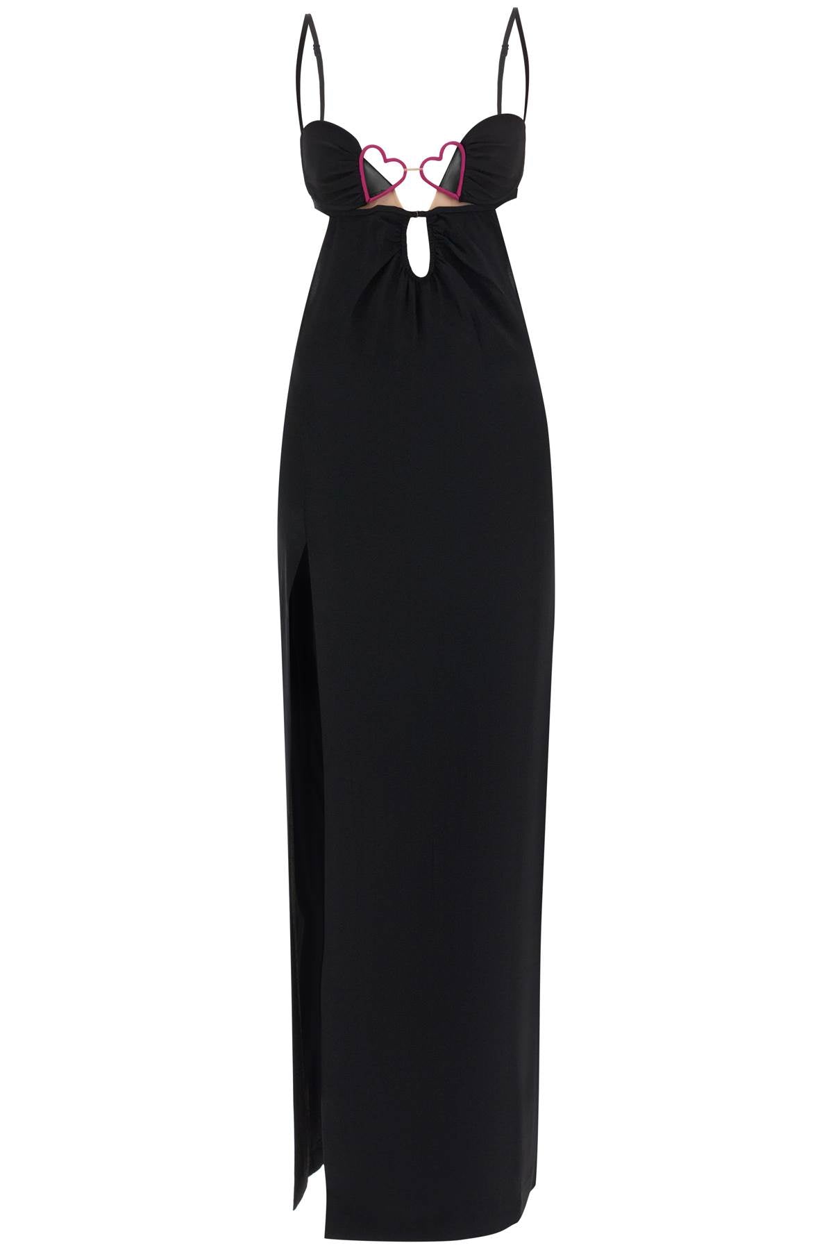 Nensi Dojaka Heart Detail Long Dress Black