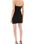 Nensi Dojaka Mini Bustier Dress With Cut-Out Black