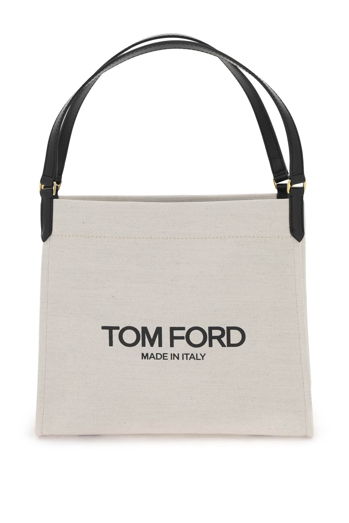 Tom Ford Amalfi Cotton Canvas Tote Bag Cream