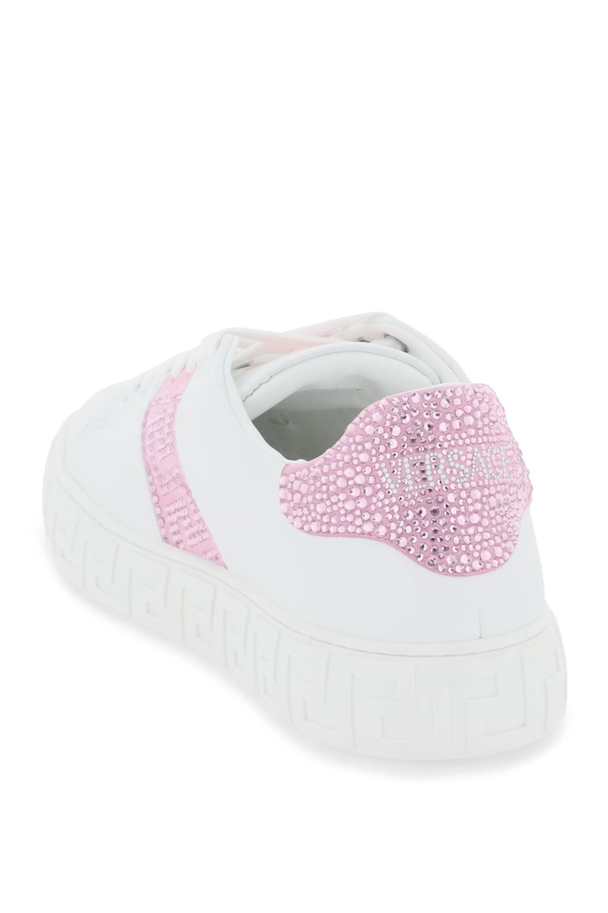 Versace Greca Sneakers With Crystals White