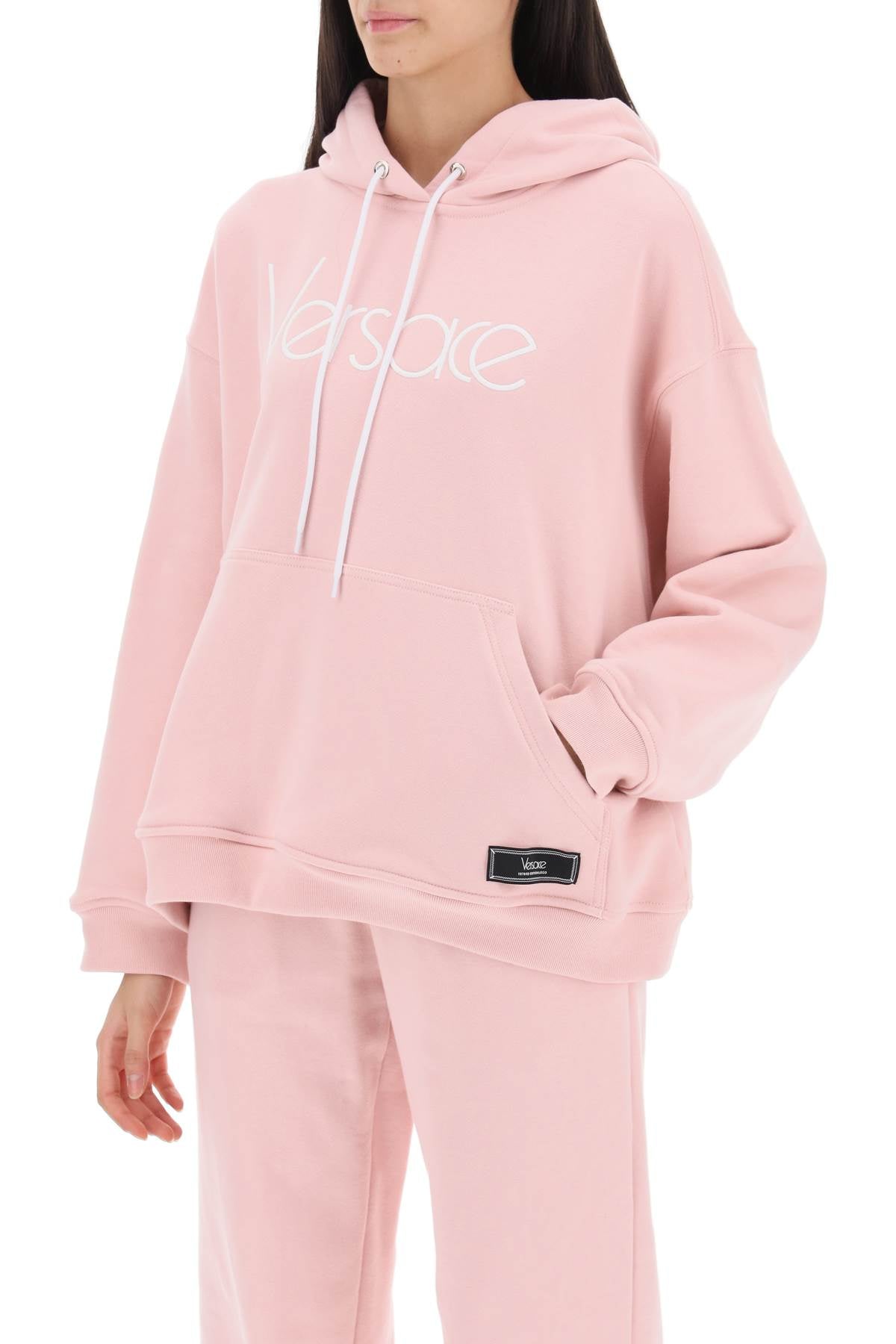 Versace Hoodie With 1978 Re-Edition Logo Pink
