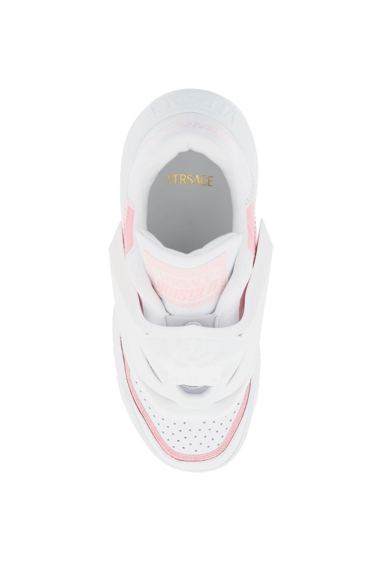 Versace Odissea Slip On Leather Sneakers Pink