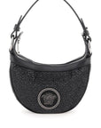 Versace 'Repeat' Crystal Mini Hobo Bag Black