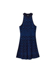 Desigual Geometric Knit Short Dress Blue