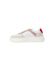 Furla Logo Perforated Leather Sneakers Red White