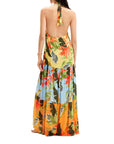 Desigual Tropical Halterneck Maxi Viscose Dress