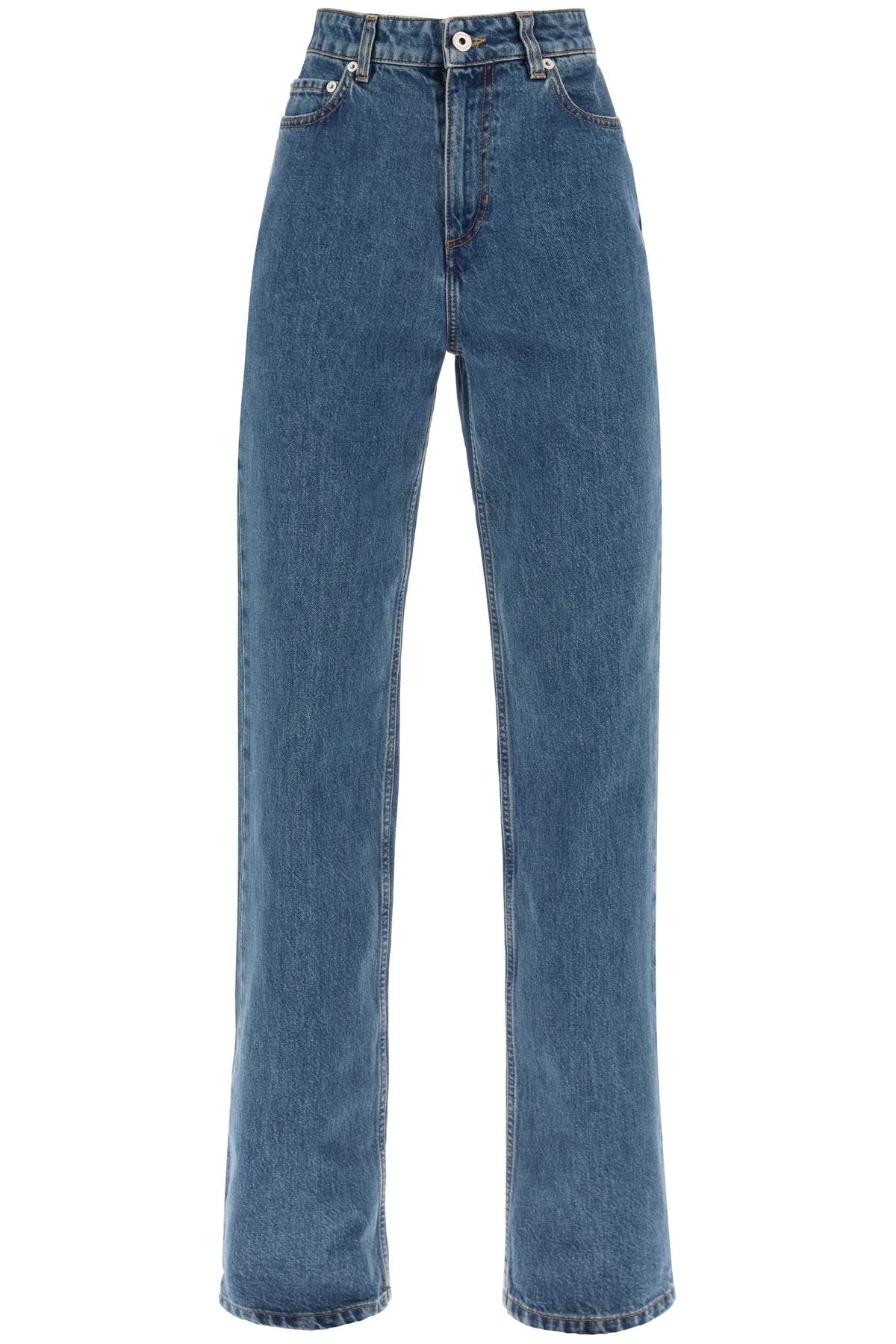 Burberry &#39;Bergen&#39; Loose Jeans With Straight Cut Blue