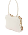 Ganni Butterfly Recyled Leather Handbag White