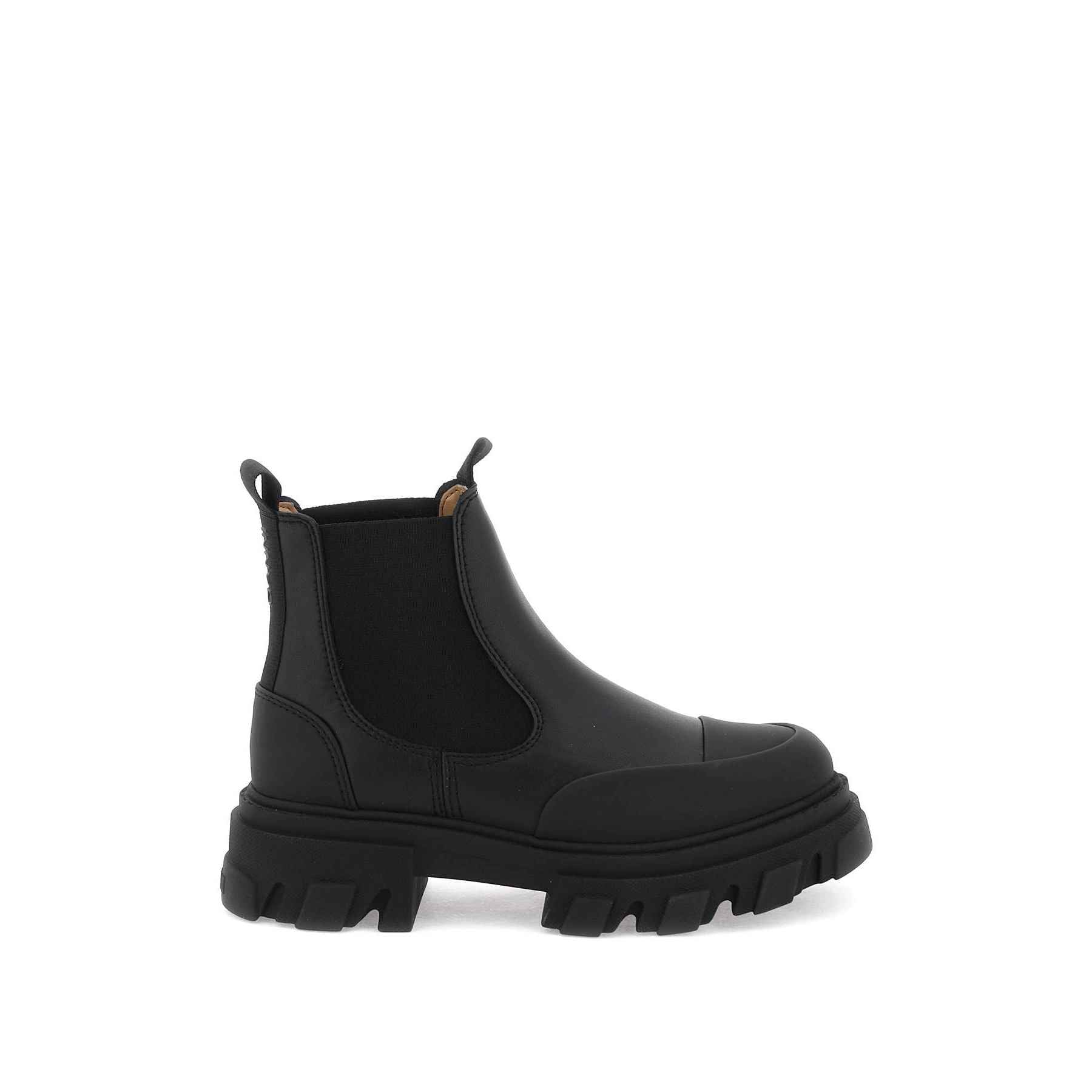 Ganni Cleated Low Chelsea Boots Black