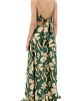 Raquel Diniz The Bali Silk Maxi Dress Green