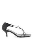 Toteme Knot Smooth Leather Sandals Black