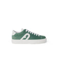 Furla Joy Lace Up Leather Sneakers Green And White