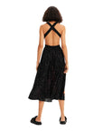 Desigual Tropical Cut Out Midi Dress Black